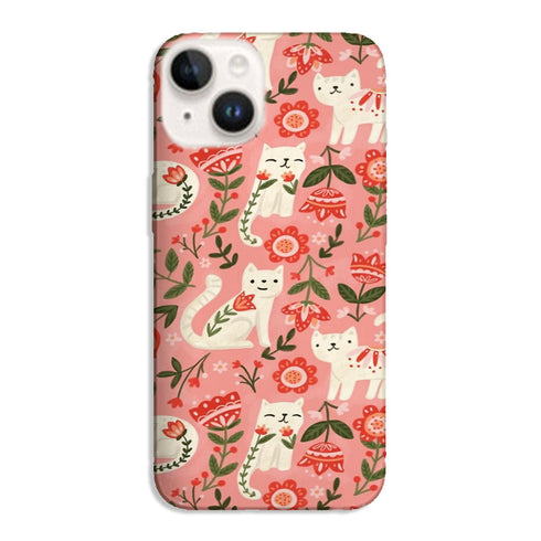Coque iPhone 15 Motif de chat folklorique