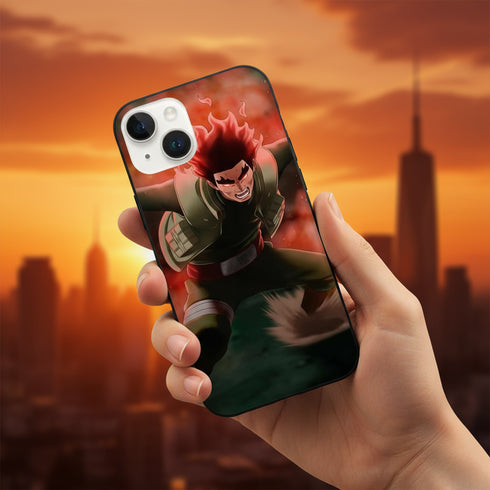 coque téléphone antichoc et anti rayures iPhone 15 Naruto Gai Porte de la Mort