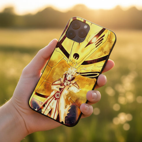 coque avec coins renforcés pour tél portable iPhone 15 design Naruto