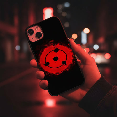 coque résistante chutes naruto Mangekyou pour iPhone 15