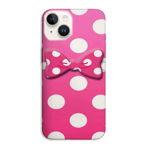 Coque pour iPhone 15 Minnie Noeud Rose, protection silicone personnalisée avec une tenue vestimentaire Girly personnage Disney