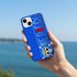coque amortissante résistante One Piece, pour iPhone 15 de couleur bleue