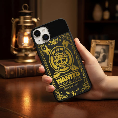 coque de téléphone blindée One Piece Mugiwara dead or alive pour iPhone 15