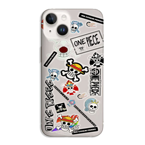 Coque iPhone 15 One Piece Logo Patchwork