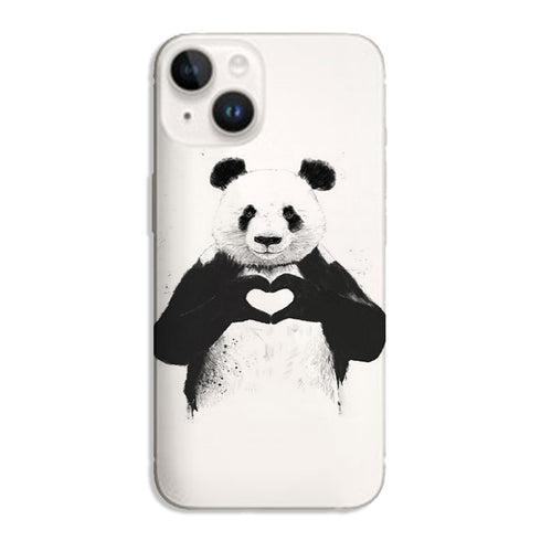 Coque iPhone 15 Panda Love