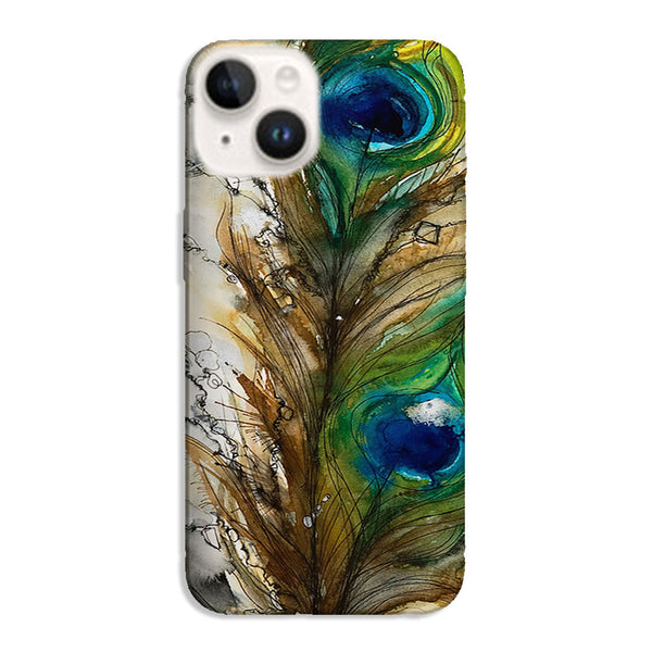 Coque iPhone 15 Plume de Paon