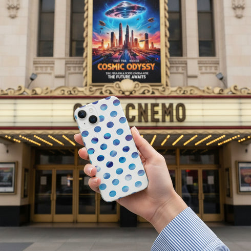 Coque pour iPhone 15 Space Polka dots