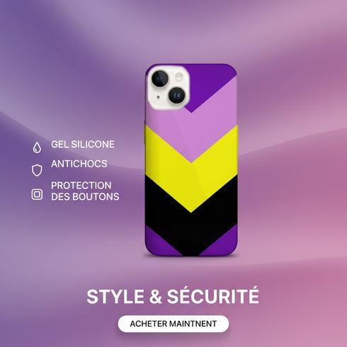 Protection de gel Tpu antichocs, la Coque pour iPhone 15 Weed Rain se clipse sur la face arriere.