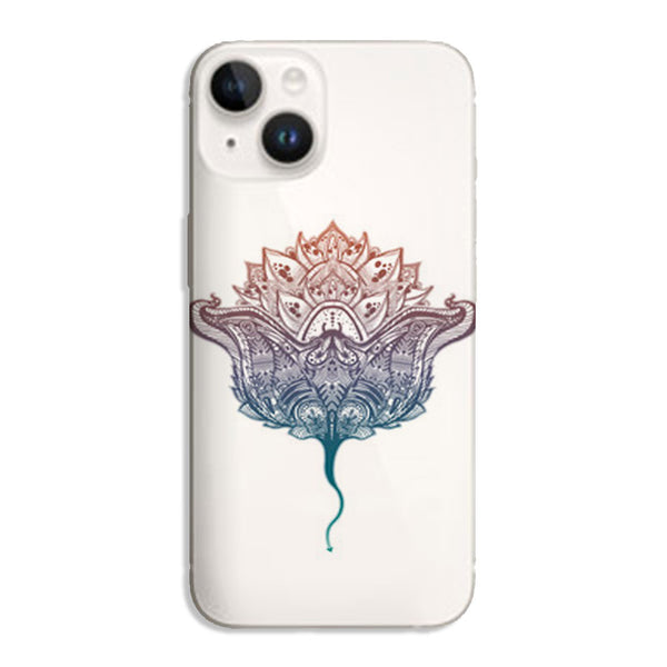 Coque iPhone 15 Raie Color Maori, une coque TPU fine légère de la collection animaux