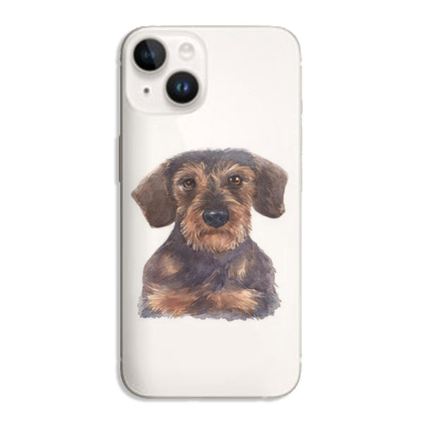 Coque iPhone 15 Regard Teckel, une coque tpu impression HD livrée en 48h