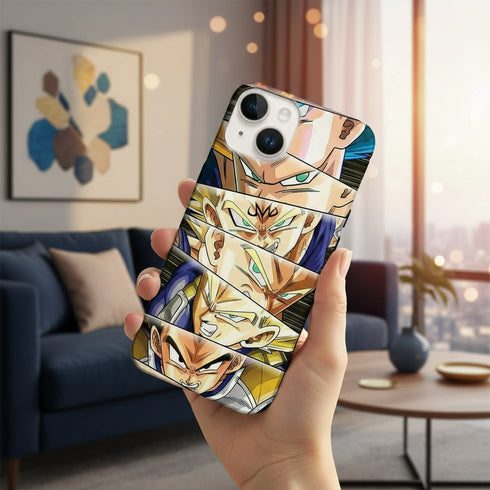 protection intégrale téléphone Manga, Regard Vegeta, ultra resistante aux chocs, conçue pour iPhone 15