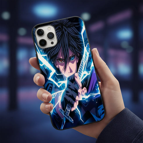 protection complète téléphone Sasuke Sharingan Rinegan pour iPhone 15 en silicone souple