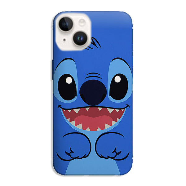 Coque iPhone 15 Stitch Blue, protection en silicone ultra fin, personnage Disney