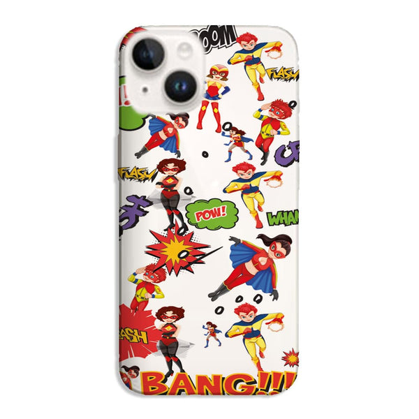 Coque iPhone 15 Super Hero Blanc