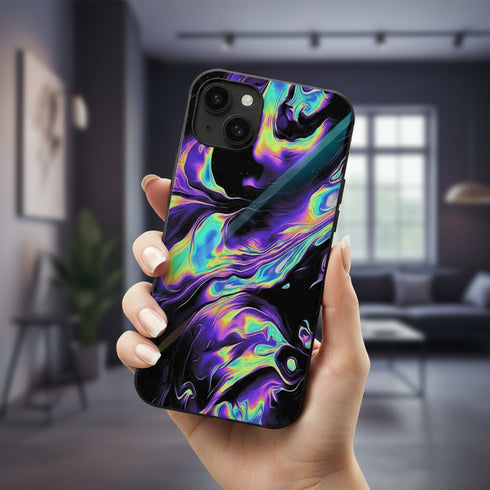 coque smartphone silicone pour iPhone15 effet texture liquid