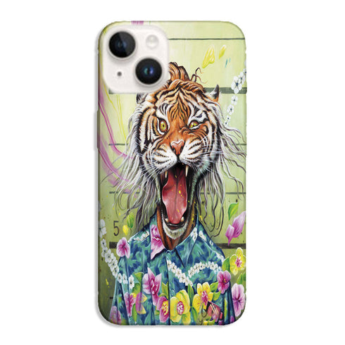 Coque iPhone 15 Tiger Flowers