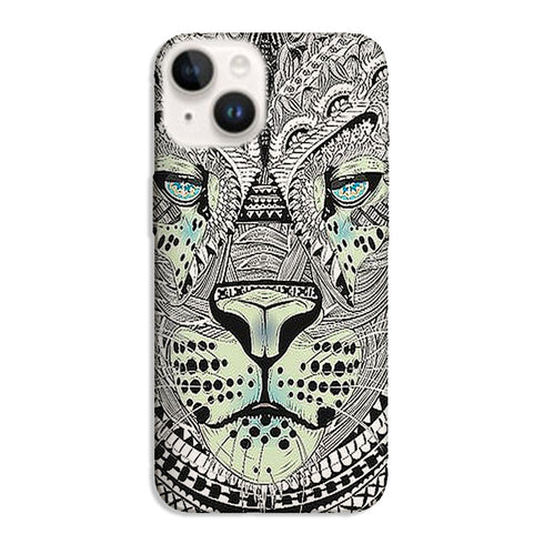 Coque iPhone 15 Tigre Azteque, coque silicone ivraison rapide pour iPhone 15 au look tribal