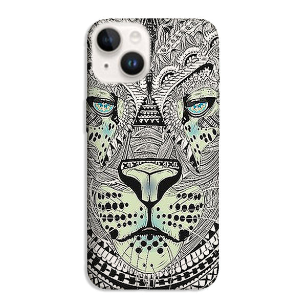 Coque iPhone 15 Tigre Azteque, coque silicone ivraison rapide pour iPhone 15 au look tribal