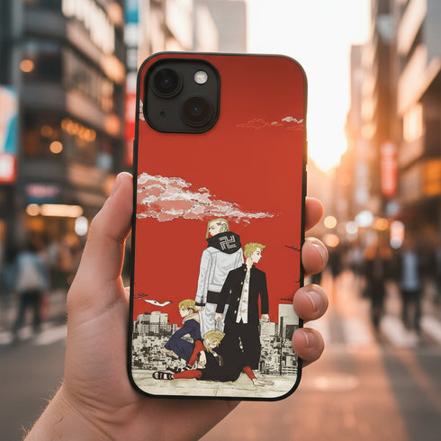 housse en silicone téléphone iPhone 15 design Tokyo Revengers Manga