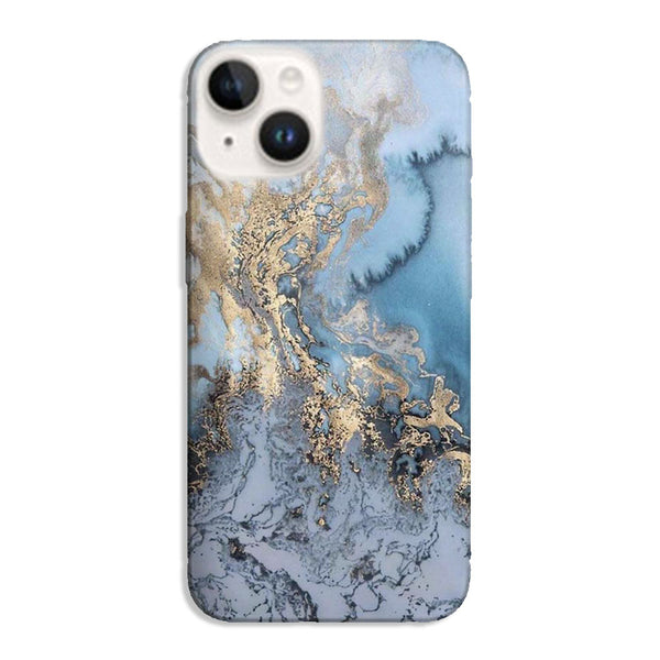 Coque iPhone 15 Marbre Bleu Nuit