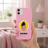 Achat Coque silicone fan manga, pour iPhone 15, colori rose et jaune