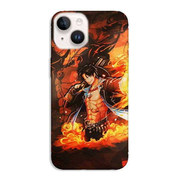 Coque iPhone 15 Ace Fire Portgas