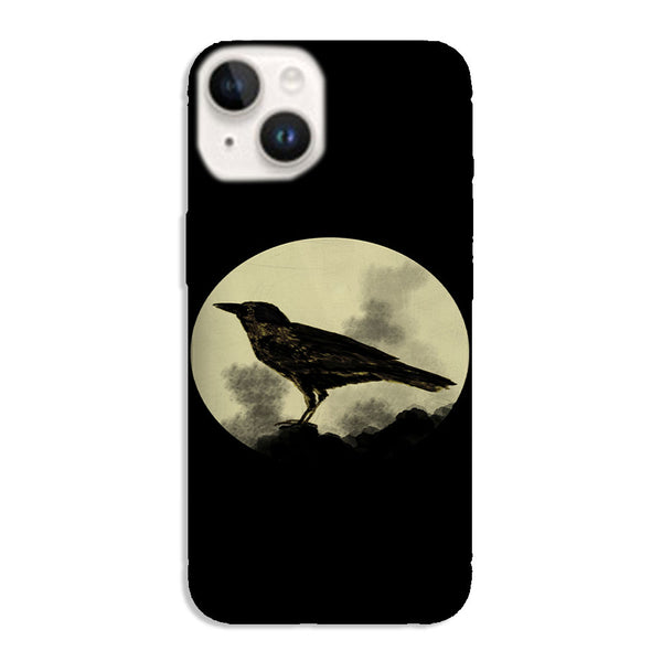 Coque iPhone 15 Crow, housse silicone antochocs, collection animaux Noirs, pour tous les smartphones de la marque Apple