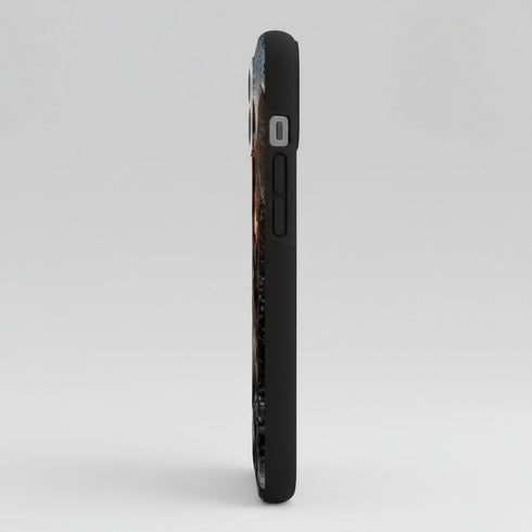 coque silicone motif enduro moto circuit pour iPhone 15