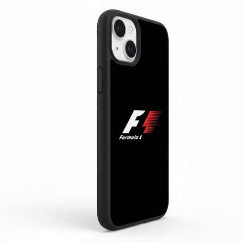 coque silicone antichoc Formula One pour smartphone Apple iPhone 15, colori noir, blanc, rouge