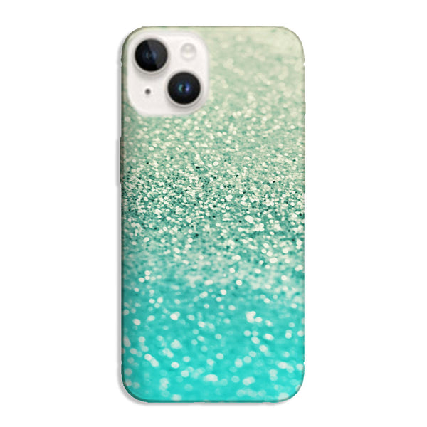 Coque pour iPhone 15 Gatsby mint, protection renforcée strass