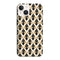 Coque pour iPhone 15 Glitter triangles in gold black and nude