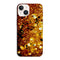 Coque pour iPhone 15 Golden Music, protection en gel silicone souple, housse dorée notes de musique