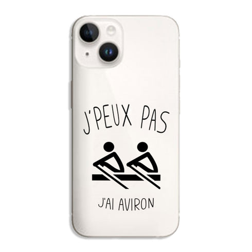 Coque iPhone 15 Je peux pas j'ai Aviron