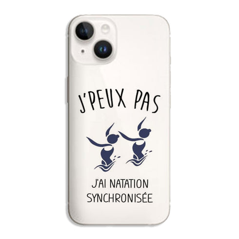 Coque iPhone 15 Je peux pas j'ai Natation Synchronisée