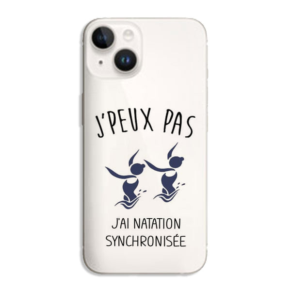 Coque iPhone 15 Je peux pas j'ai Natation Synchronisée