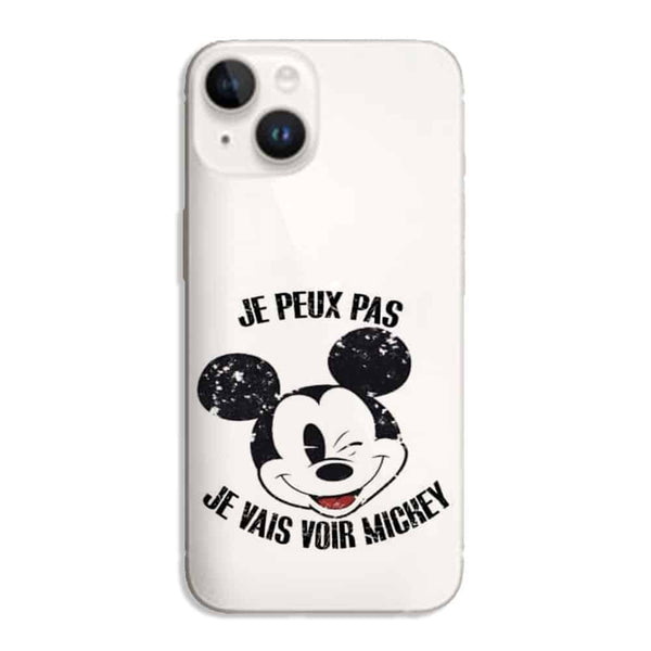 Coque iPhone 15 Je peux pas je vais voir Mickey