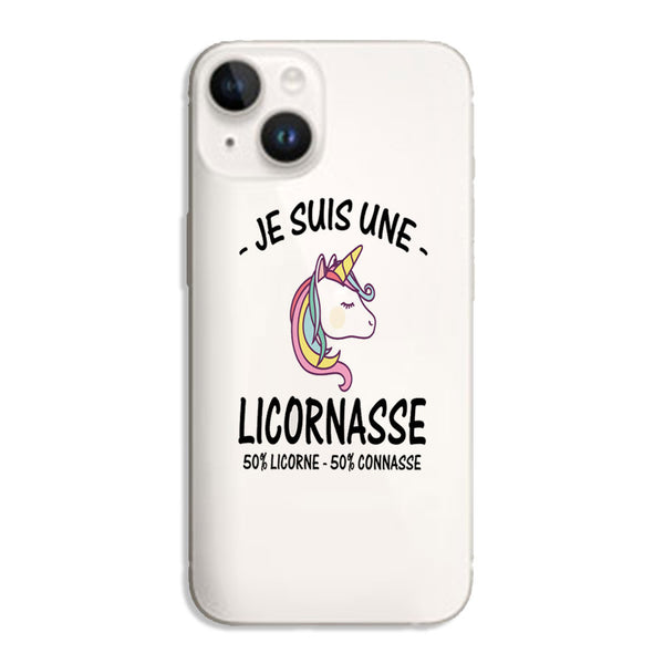 Coque iPhone 15 Je suis une Licornasse