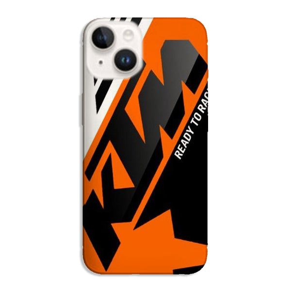 Coque Telephone iPhone 15 originale KTM Racing Orange and Black