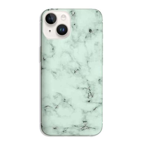 Coque iPhone 15 Vert Emeraude Marbré