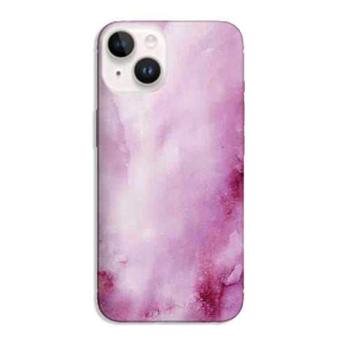 Coque iPhone 15 Marbre Cristal Rose