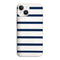 Coque pour iPhone 15 Bandes Mariniere Noires Blanches