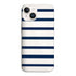 Coque pour iPhone 15 Bandes Mariniere Noires Blanches