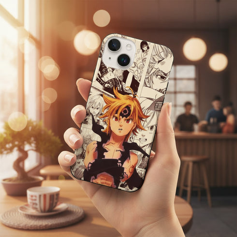 coque téléphone antichoc pas chère en ligne iPhone 15 Meliodas the demon