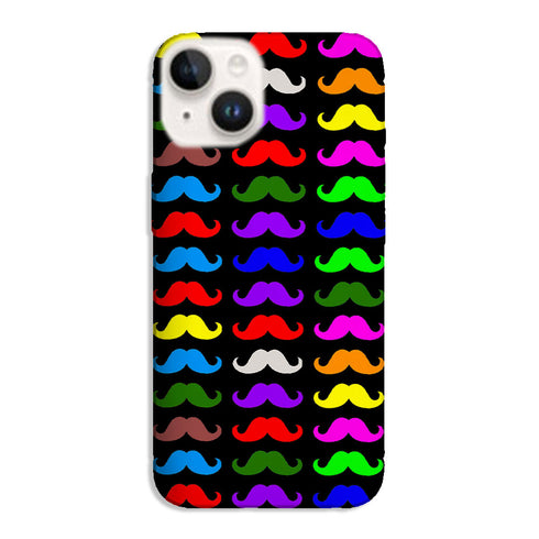 Coque iPhone 15 Moustaches Multicouleurs