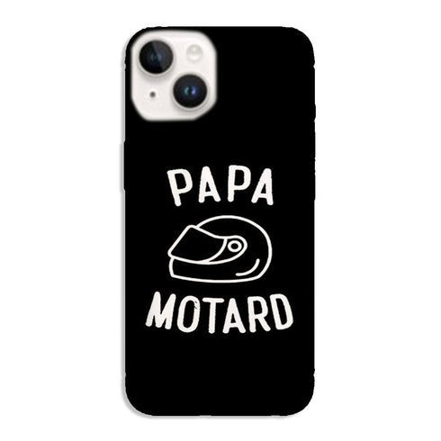 Coque iPhone 15 Papa Motard Passion