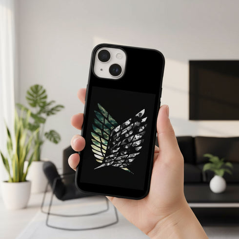 coque résistante chutes pour iPhone 15, en silicone anti-chocs, motif Attak on Titan