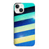 Coque pour iPhone 15 Striped colorful glitter