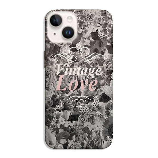 Coque iPhone 15 Vintage love in black and white