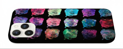 Coque iPhone 15 Watercolor Space, housse pour smartphone en silicone antichocs motif palette de couleurs pastel