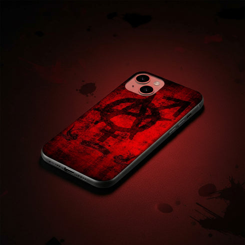 Coque pour iPhone 15 We are Anarchy, housse smartphone apple en silicone antichocs